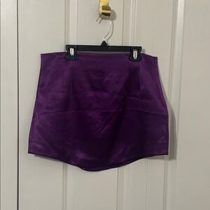 ZARA PURPLE SATIN EFFECT SKIRT